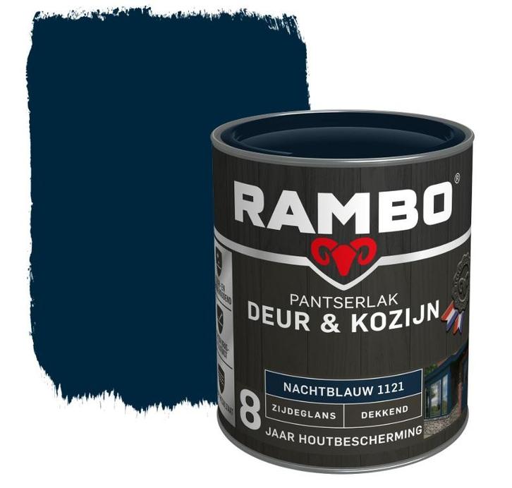 Rambo Pantserlak Deur en Kozijn Nachtblauw 2.25L, Doe-het-zelf en Bouw, Verf, Beits en Lak, Nieuw, Verzenden