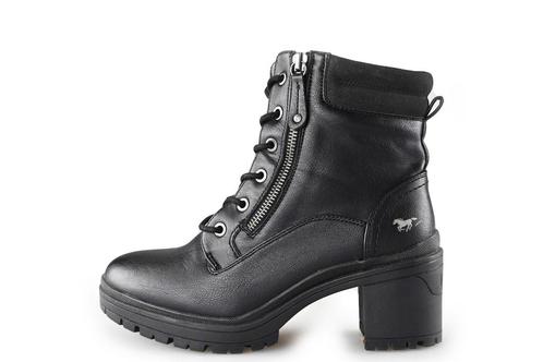 Mustang Veterboots in maat 38 Zwart | 5% extra korting, Kleding | Dames, Schoenen, Zwart, Zo goed als nieuw, Overige typen, Verzenden