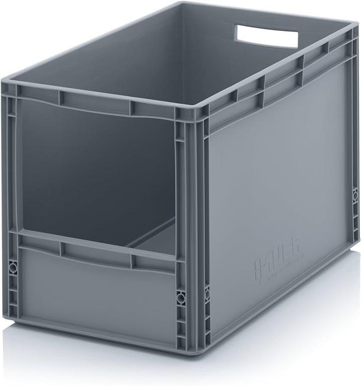 Magazijnbak euronorm 600x400x420mm met grijpopening, Articles professionnels, Aménagement de Bureau & Magasin | Entrepôt, Rayonnage & Stockage