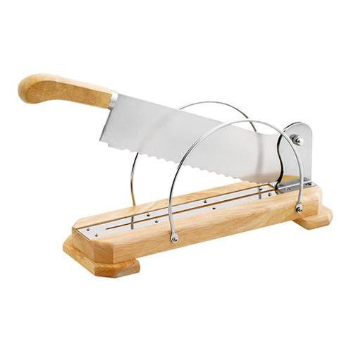 Broodsnijder | Houten Basis | RVS | Mes 350(l)mm |, Zakelijke goederen, Horeca | Keukenapparatuur, Nieuw in verpakking, Verzenden
