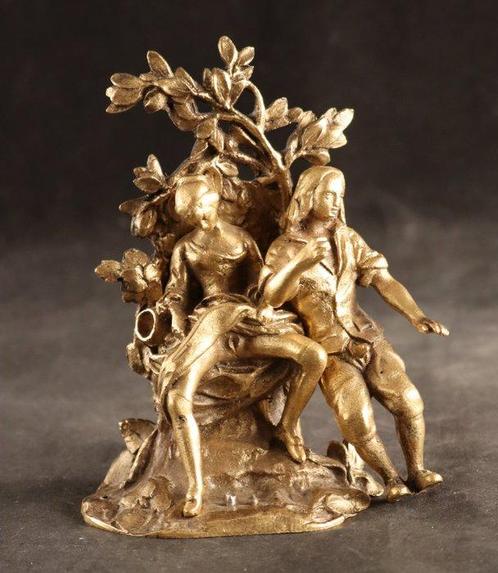 Erotisch sculptuur - Beeldje - Vrijend paartje - Brons, Antiek en Kunst, Antiek | Keramiek en Aardewerk
