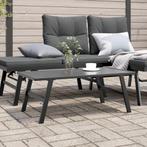 vidaXL Tuintafeltje 90x45x35 cm gepoedercoat staal zwart, Tuin en Terras, Tuintafels, Verzenden, Nieuw