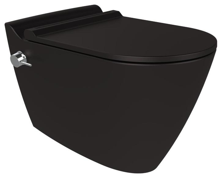 KOUD en WARM - PLUTO MATT BLACK Wandcloset met sproeier +, Bricolage & Construction, Sanitaire, Enlèvement ou Envoi