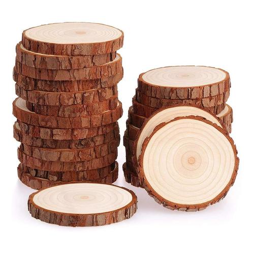 Set van 15 houten boomschijven met schors (4-5 cm diameter,, Doe-het-zelf en Bouw, Gereedschap | Overige machines, Nieuw, Verzenden