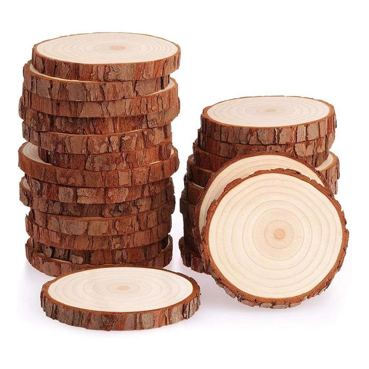 Set van 15 houten boomschijven met schors (4-5 cm diameter,, Doe-het-zelf en Bouw, Gereedschap | Overige machines, Nieuw, Verzenden