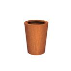 Cortenstaal plantenbak taps Ø60x80cm - Met bodem, Tuin en Terras, Bloembakken en Plantenbakken, Rond, Nieuw, Metaal, 60 tot 100 cm