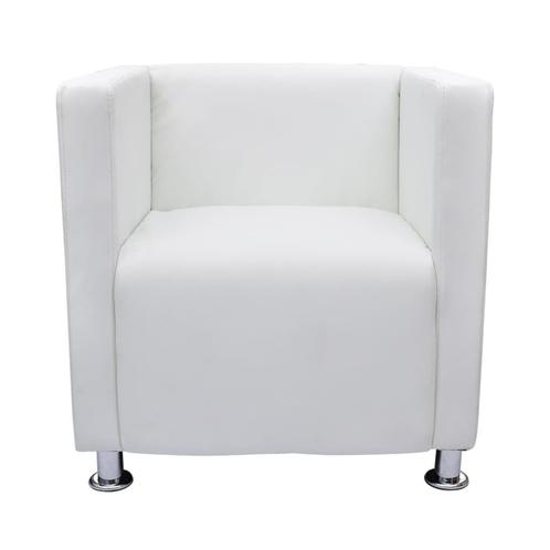 Kubus Fauteuil Wit | Retour Deal | Extra Zitplaats, Huis en Inrichting, Fauteuils, 50 tot 75 cm, Minder dan 75 cm, Nieuw, Verzenden