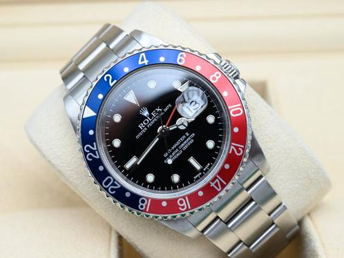 Rolex GMT-Master II Ref. 16710 Year 2002 (Box), Handtassen en Accessoires, Horloges | Heren, Staal, Zo goed als nieuw, Staal, Rolex
