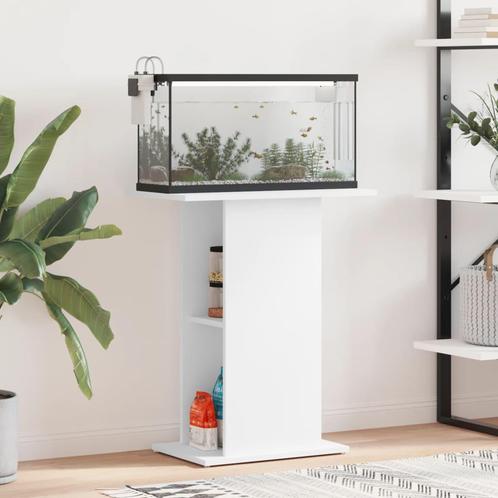 vidaXL Aquariumstandaard 60,5x36x72,5 cm bewerkt hout wit, Dieren en Toebehoren, Vissen | Aquaria en Toebehoren, Nieuw, Verzenden