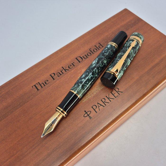 Parker - Duofold Centennial - Marbled green - 18k gold nib, Verzamelen, Pennenverzamelingen
