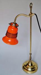 Loetz - Tafellamp - Glas & Messing - Art Déco Tango - Glas, Antiquités & Art