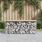 vidaXL Banc de jardin design de gabion 103x31,5x42 bois, Tuin en Terras, Verzenden