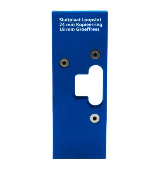 Boormal sluitplaat loopslot rechts/links, Doe-het-zelf en Bouw, Hang- en Sluitwerk, Klink of Kruk, Nieuw, Overige materialen