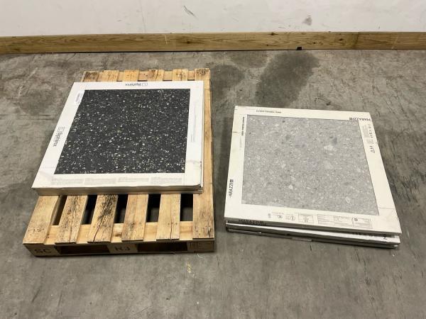 Veiling - 9m² Marazzi/Sphinx vloertegels 75x75cm grijs antr, Doe-het-zelf en Bouw, Tegels, Nieuw