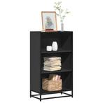 vidaXL Boekenkast 60x35x107,5 cm bewerkt hout zwart, Verzenden, Nieuw