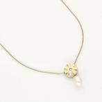 Ketting met hanger - 14 karaat Geel goud Diamant, Handtassen en Accessoires