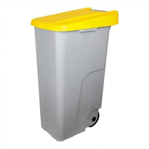 Rolcontainer | Kunststof (Grijs/Geel) | 110L | Klapdeksel |, Zakelijke goederen, Horeca | Keukenapparatuur, Nieuw in verpakking