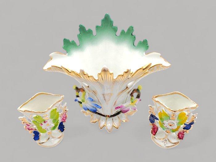 Collection thématique - 3x anciens vases Vieux Paris avec, Antiek en Kunst, Antiek | Glaswerk en Kristal