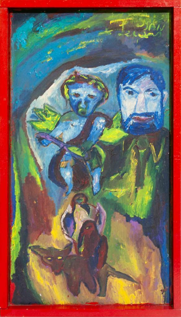 Jan Leppens:  Pappa als Engel, Antiek en Kunst, Kunst | Schilderijen | Modern