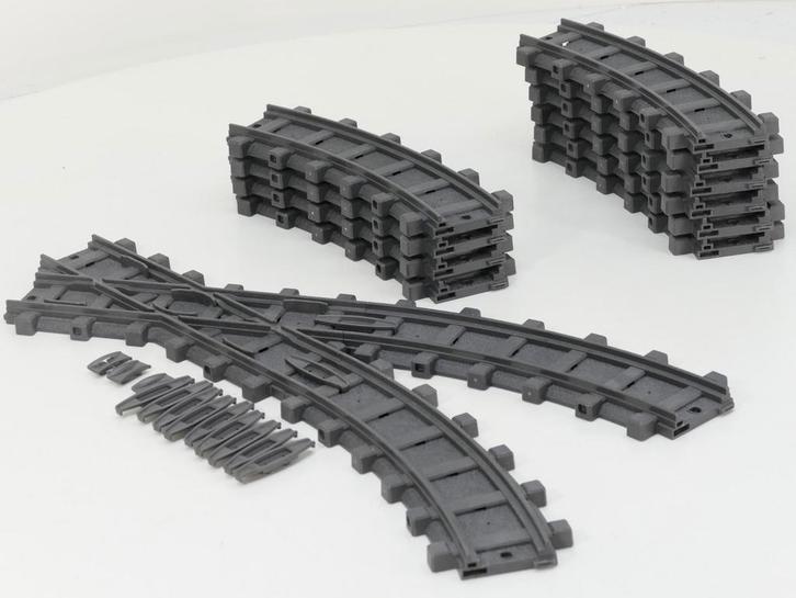 Playmobil SET 4390 kruising + 4385 12 bochten met verbini..., Hobby en Vrije tijd, Modeltreinen | Overige schalen, Rails, Gebruikt