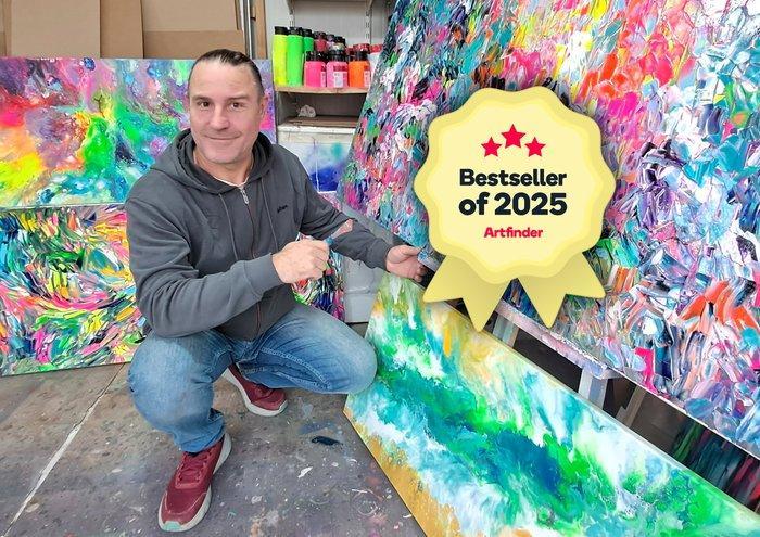 Soos Tiberiu (1977) - Flowing Energy 48 - XXL Large Abstract, Antiek en Kunst, Kunst | Schilderijen | Modern