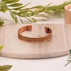 Koperen gezondheids-klemarmband met 2 magneten, Ophalen of Verzenden, Nieuw