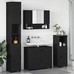 vidaXL Badkamermeubel Set 4 pcs Zwart 30 x 35 x 192 cm, Verzenden, Nieuw