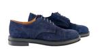 TESTONI - 8 UK - 42 IT - Camogli Derby Shoes Blue Suede -, Kleding | Heren, Nieuw