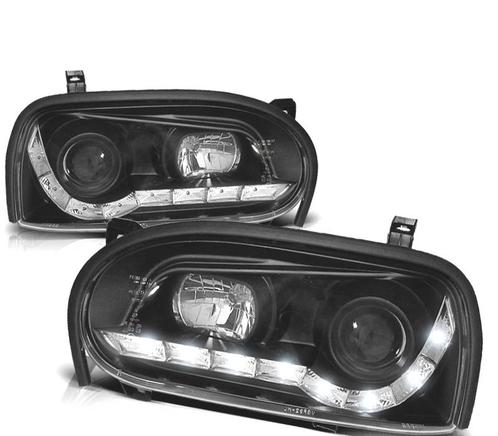 PHARES VW GOLF 3 91-97 LED DAYLIGHT NOIR, Auto-onderdelen, Verlichting, Verzenden