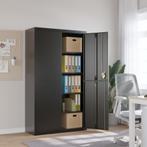 vidaXL Archiefkast 105x40x180 cm staal zwart, Huis en Inrichting, Kasten | Overige, Verzenden, Nieuw