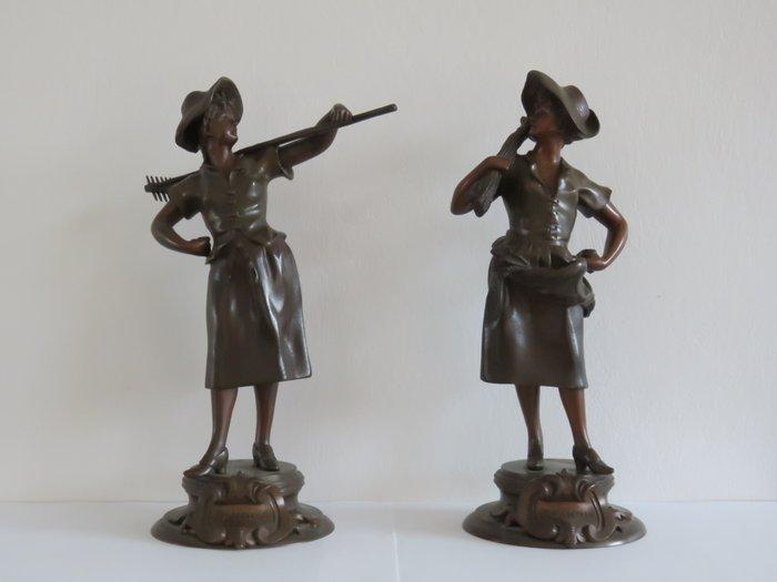 Luppens, Brussel - Anton Nelson (1849-1910) - sculptuur,, Antiek en Kunst, Antiek | Keramiek en Aardewerk