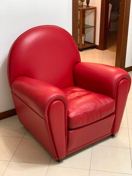 Poltrona Frau - Fauteuil - Kalfsleer, Antiek en Kunst, Kunst | Designobjecten