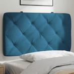 vidaXL Coussin de tête de lit bleu 90 cm velours, Neuf, Verzenden