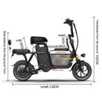 Elektrische Fiets met Extra Zitje - Vouwbare Smart E Bike -