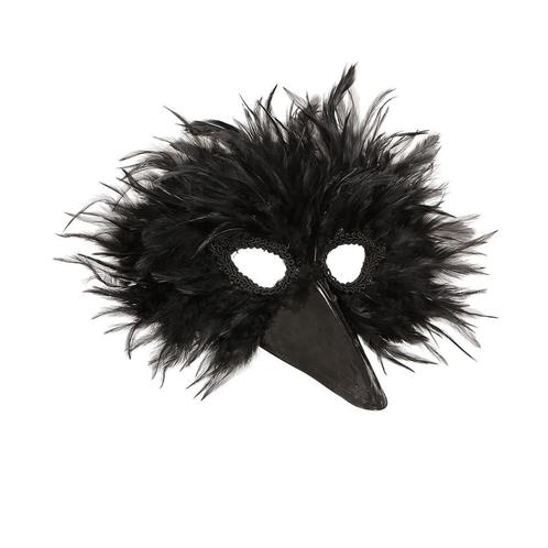 Vogel Masker Zwart, Hobby en Vrije tijd, Feestartikelen, Nieuw, Verzenden
