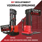 Voorraad actie elektrische stapelaar voor 2395.- ex btw, 1000 tot 2000 kg, Elektrisch, Stapelaar, EP