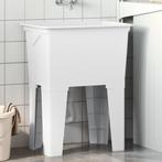 vidaXL Waskuip 59x41x75 cm hars wit, Huis en Inrichting, Verzenden, Nieuw