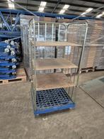 Rolcontainer 3-heks met 2 houten legborden gebruikt, Ophalen of Verzenden