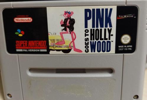 Pink goes to hollywood (SNES tweedehands game), Consoles de jeu & Jeux vidéo, Jeux | Nintendo NES, Enlèvement ou Envoi