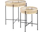 Mica Decorations Leandro Bijzettafel - Set van 2 - H53 x Ø45, Tuin en Terras, Tuintafels, Verzenden, Nieuw