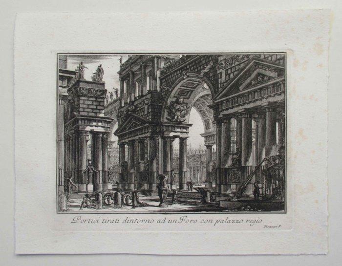 Italië - Roma; Giovan Battista Piranesi - Portici tirati, Boeken, Atlassen en Landkaarten