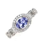 Tanzaniet - Zilver, Tanzaniet - Trouwring - Zilver 925 -