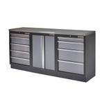 Werkbank set met MDF werkblad met RVS plaat omkleed,, Doe-het-zelf en Bouw, Nieuw, Ophalen of Verzenden