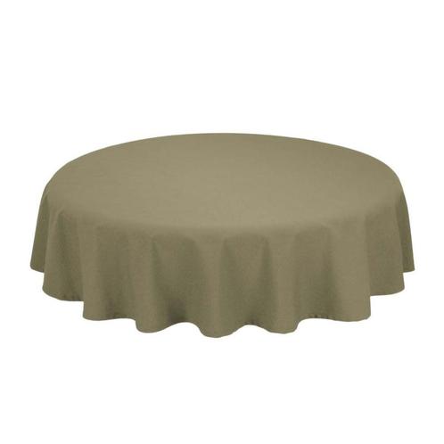 Tafelkleed Rond Olive Groen 132cm Ø - Treb SP, Huis en Inrichting, Keuken | Textiel, Tafelkleed of Tafelzeil, Overige kleuren
