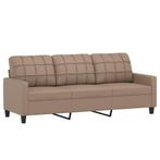 Driezitsbank Kunstleer Cappuccino | 40% Korting | OP=OP!, Huis en Inrichting, Zetels | Zetels, Verzenden, 150 tot 200 cm, 75 tot 100 cm