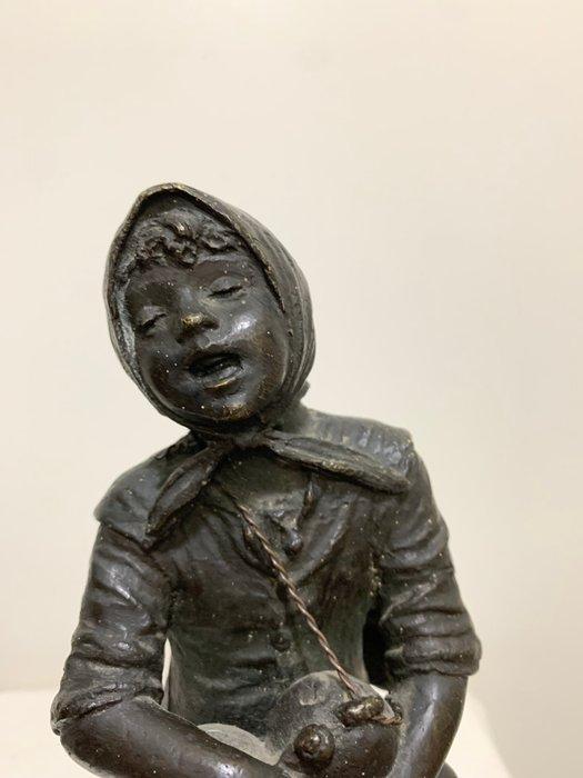 Gennarino (?) - Beeld, Acquaiola - 29 cm - Gepatineerd brons, Antiek en Kunst, Antiek | Keramiek en Aardewerk