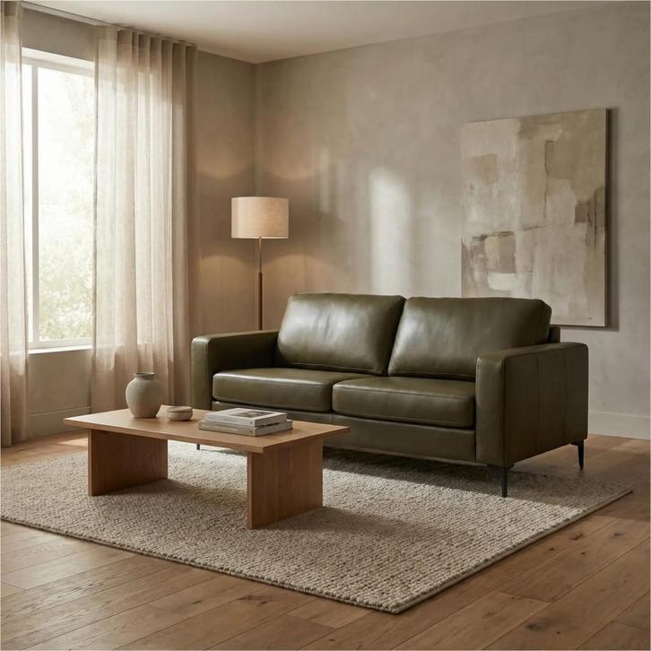 Leren bank Match - 2,5 zits, Maison & Meubles, Canapés | Salons, Enlèvement ou Envoi