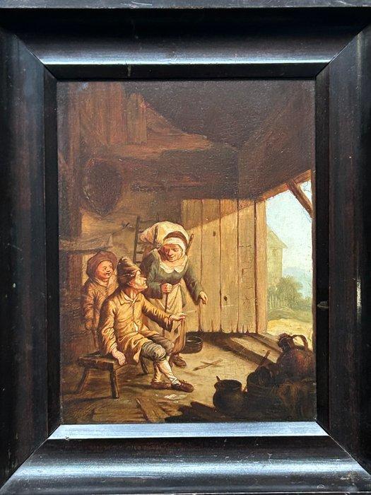 Hollandse school (XIX) - Schuur interieur, Antiek en Kunst, Kunst | Schilderijen | Klassiek