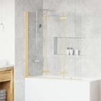vidaXL Douche Omheining Goud 130 x 138 cm ESG Glas en, Verzenden, Nieuw