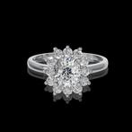 Ring - 14 karaat Witgoud - 2.24ct. tw. Diamant (Lab-grown) -, Handtassen en Accessoires, Ringen, Nieuw